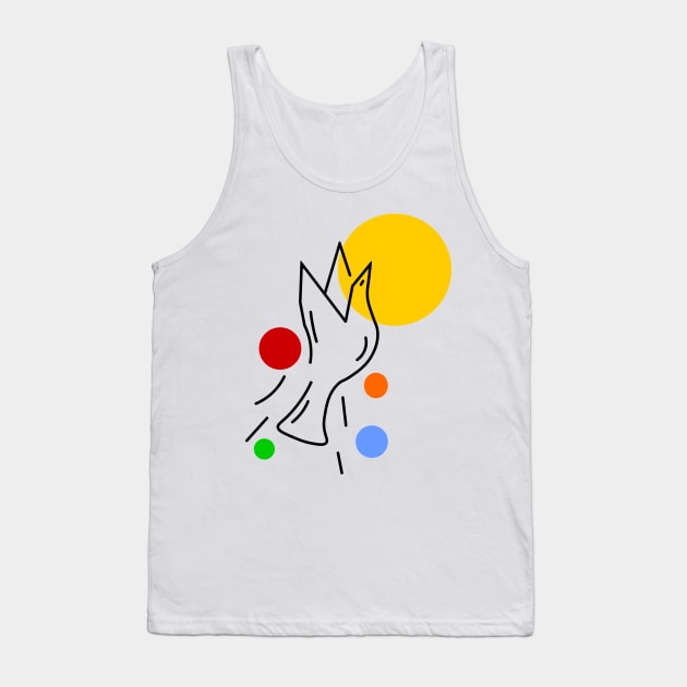 Bird in flight Tank Top by Baobabprintstore